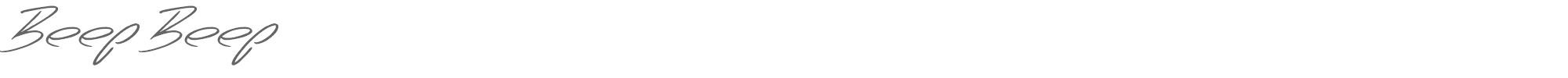 Sample characters Beep Beep Font